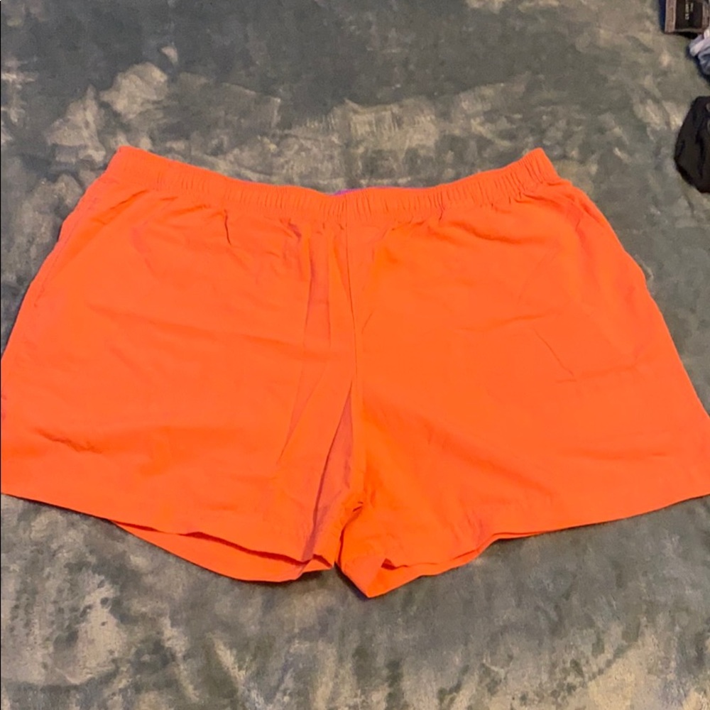 Orange Columbia shorts